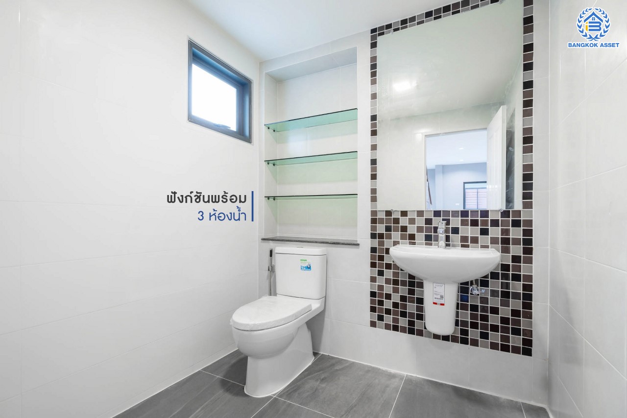 บ้านมือสองตกแต่งใหม่ แบรนด์สุดหรู Sansiri โครงการ เศรษฐสิริ ชัยพฤกษ์-แจ้งวัฒนะ ดีไซน์โมเดิร์น เนื้อที่ 51.7 ตร.ว. ฟังก์ชัน 3 ห้องนอน 3 ห้องน้ำ จอดรถได้ 2 คัน บรรยากาศ Private  วิวสวน หน้าบ้านไม่ชนใคร พร้อม Facilities ครบครัน!  บนทำเลโซนเมือง เชื่อมต่อทุกการเดินทาง ใกล้เซ็นทรัลแจ้งวัฒนะ, เมืองทองธานี, ทางด่วน และรถไฟฟ้าสายสีชมพู "สถานีปากเกร็ด"